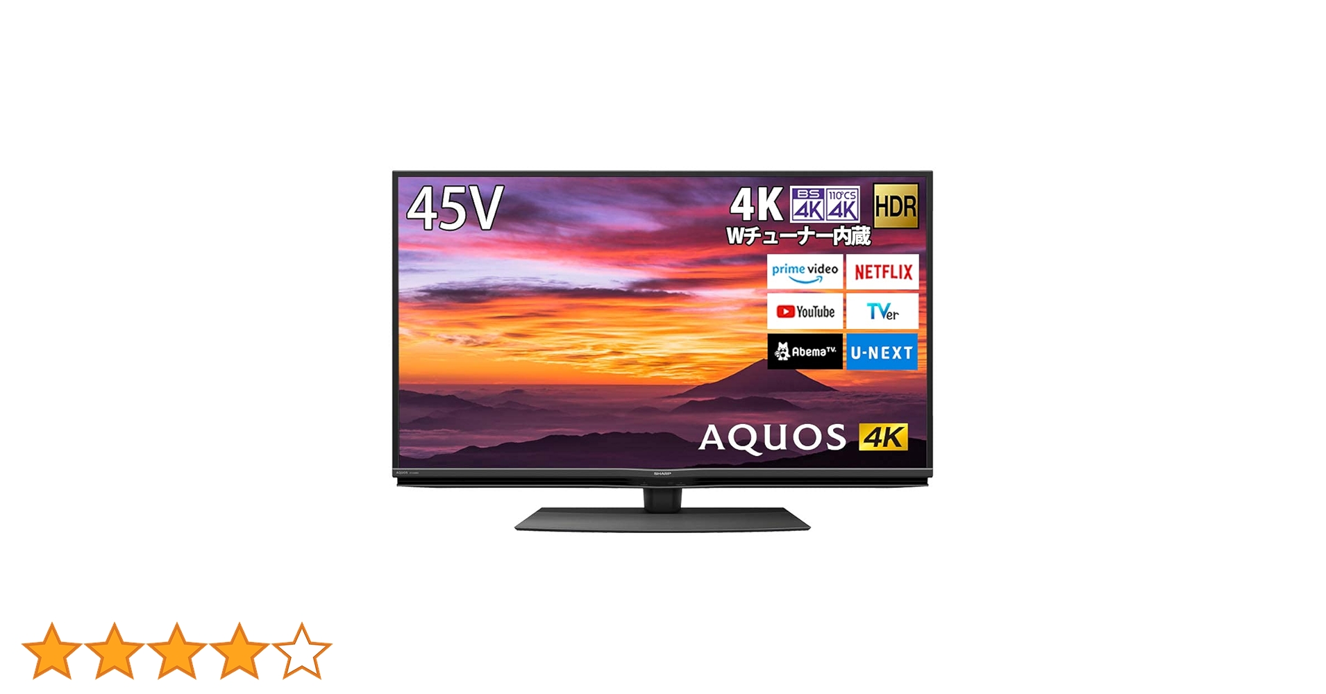 シャープ　AQUOS 4T-C45BN1  45インチ シャープ AQUOS 4K 4T-C45BN1 [45インチ] 価格比較 - 価格.com